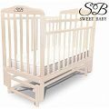 Детская кроватка Sweet Baby Flavio (продольный маятник) (Nuvola bianca (белое облако)) — Фото