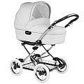 Коляска-люлька для новорожденного Peg-Perego Classico Culla Auto, ткань или эко-кожа (Latte
						
					) — Фото