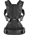 Многофункциональный рюкзак-кенгуру BabyBjorn One для ношения ребёнка на груди и на спине (Черный Mesh) — Фото