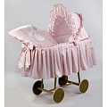 Плетеная колыбель с капюшоном Italbaby Petite Etoile (розовый) — Фото