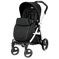 Детская прогулочная коляска Peg-Perego Book S Plus Pop-Up, шасси White (Onyx
						
					) — Фото