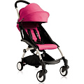 Детская прогулочная коляска Babyzen Yoyo 6+, со сменным текстилем Color Pack, белая рама (Pink
						
					) — Фото