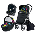 Детская коляска Peg-Perego Book Plus Completo 3 в 1, шасси Jet (Manri
						
					) — Фото