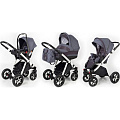 Детская коляска Esspero Newborn Lux 3 в 1, шасси White (Dark Grey
						
					) — Фото