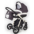 Коляска для новорожденных Esspero Newborn Lux шасси Black (Grey Leves
						
					) — Фото