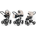 Детская коляска Esspero Newborn Lux Alu 3 в 1, шасси White (Beige
						
					) — Фото