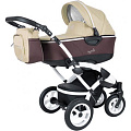 Детская коляска Tutic Impulse 2 в 1, шасси White (Beige/Brown
						
					) — Фото