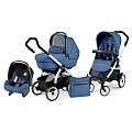 Детская коляска Peg-Perego Book Plus Sportivo 3 в 1, шасси White (Mod.Bluette
						
					) — Фото