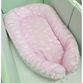 Гнёздышко для малыша  ByTwinz  "Babynest" (Короны розовые) — Фото