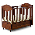 Детская кроватка Baby Italia Gioco LUX продольный маятник (Античный орех
						
					) — Фото