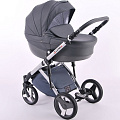 Детская коляска Lonex Comfort Special Ecco 3 в 1, эко-кожа (Graphte
						
					) — Фото
