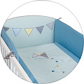 Постельное бельё Ceba Baby с вышивкой, 3 предмета (W-801-070-022 Kite Mint-Blue) — Фото