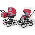 Детская коляска Esspero Classic 2 в 1, шасси Black (Red Grey
						
					) — Фото