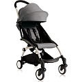 Детская прогулочная коляска Babyzen Yoyo 6+, со сменным текстилем Color Pack, белая рама (Grey
						
					) — Фото