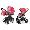 Детская коляска Esspero Newborn Lux 2 в 1, шасси Chrome (Red Grey
						
					) — Фото