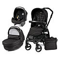 Детская коляска Peg-Perego Book Plus Completo 3 в 1, шасси Black (Bloom black
						
					) — Фото