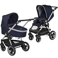 Детская коляска Teutonia BeYou V4 Elite WHL3 2 в 1 (6115-6175-6175 Royal-Little Sailor шасси Titanium
						
					) — Фото