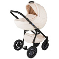 Детская коляска Adamex Jogger Ecco-Кожа 2 в 1 (Бежевый
						
					) — Фото