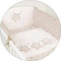 Постельное бельё Ceba Baby с вышивкой, 3 предмета (W-806-066-111 Stars Beige) — Фото