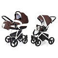 Детская коляска Esspero Newborn Lux 2 в 1, шасси White (Choсco
						
					) — Фото