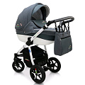 Детская коляска Verdi Pepe Eco Plus 3 в 1, ткань+эко-кожа (37 Linen Graphit
						
					) — Фото