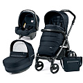 Детская коляска Peg-Perego Book Plus Completo 3 в 1, шасси Jet (Luxe Bluenight
						
					) — Фото