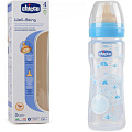 Бутылочка Chicco Well-Being Boy / Girl Чико Велл-Биинг Бой / Герл 330 мл, 4 мес.+, лат. соска, РР (Голубой 310205115) — Фото