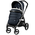 Детская прогулочная коляска Peg-Perego Book S Plus Pop-Up, шасси Jet (Luxe Blue
						
					) — Фото