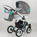 Детская коляска Bebe-Mobile Mario Rainbow Collection 2 в 1 (Mint
						
					) — Фото
