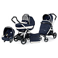 Детская коляска Peg-Perego Book Plus Completo 3 в 1, шасси White (Riviera
						
					) — Фото