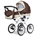 Детская коляска Riko Bruno (Brano) Ecco Prestige 2 в 1, ткань+эко-кожа (13
						
					) — Фото