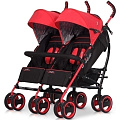 Детская прогулочная коляска для двойни EasyGo Duo Comfort (Scarlet
						
					) — Фото