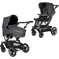 Детская коляска Teutonia Mistral S V4 Graphite Теутония Мистраль С В4 Графит 2 в 1 WHL3 HB с ручным тормозом (Marble
						
					) — Фото