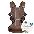 Многофункциональный рюкзак-кенгуру BabyBjorn One Air для ношения ребёнка на груди и на спине (Какао) — Фото