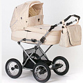Детская коляска для новорожденного Zekiwa Touring de Luxe (Beige Leader
						
					) — Фото