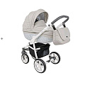 Детская коляска Roan Bass Eco 2 в 1, эко-кожа (B2 Stone/White
						
					) — Фото