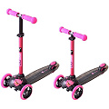 Трехколесный самокат Y-Scoo RT Trio Diamond 120 Monsters 3 высоты с блокировкой колес (pink zoi) — Фото