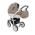 Детская коляска Roan Bass Eco 2 в 1, эко-кожа (B1 Cappuchino /white
						
					) — Фото