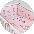 Постельное бельё Ceba Baby с принтом, 3 предмета (W-800-069-130-1 Cats Pink Lux) — Фото
