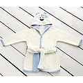 Детский халат Twinklbaby Fun Dry Мишки в подарочной упаковке, размеры на выбор (92 Светло-бежевый c голубыми ушками) — Фото
