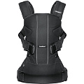 Многофункциональный рюкзак-кенгуру BabyBjorn One Cotton для ношения ребёнка на груди и на спине (Черный) — Фото