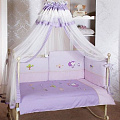 Комплект постельного белья Feretti Bee 6 предметов long борт на всю кроватку (Violet Фиолетовый) — Фото