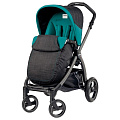 Детская прогулочная коляска Peg-Perego Book S Plus Pop-Up, шасси Jet (Aquamarine
						
					) — Фото