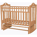 Детская кроватка Антел Каролина 3 поперечный маятник,без ящика (Бук
						
					) — Фото