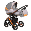 Детская коляска Adamex Aspena Grand Collection 3 в 1 (Orange+Black
						
					) — Фото