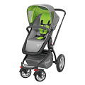 Детская прогулочная коляска Geoby Happy Dino LC300 (Серо-зелёный
						
					) — Фото