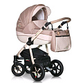 Детская коляска Verdi Pepe Eco Plus 3 в 1, ткань+эко-кожа (16 Beige
						
					) — Фото