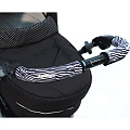 Длинные чехлы из кожи Choopie CityGrips Чупи Сити Грипс на сплошную ручку Универсальной коляски (Zebra) — Фото