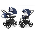 Детская коляска Esspero Newborn Lux 2 в 1, шасси Black (Navy Lux
						
					) — Фото