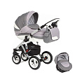 Детская коляска Adamex Aspena Grand Collection 3 в 1 (Grey+White
						
					) — Фото